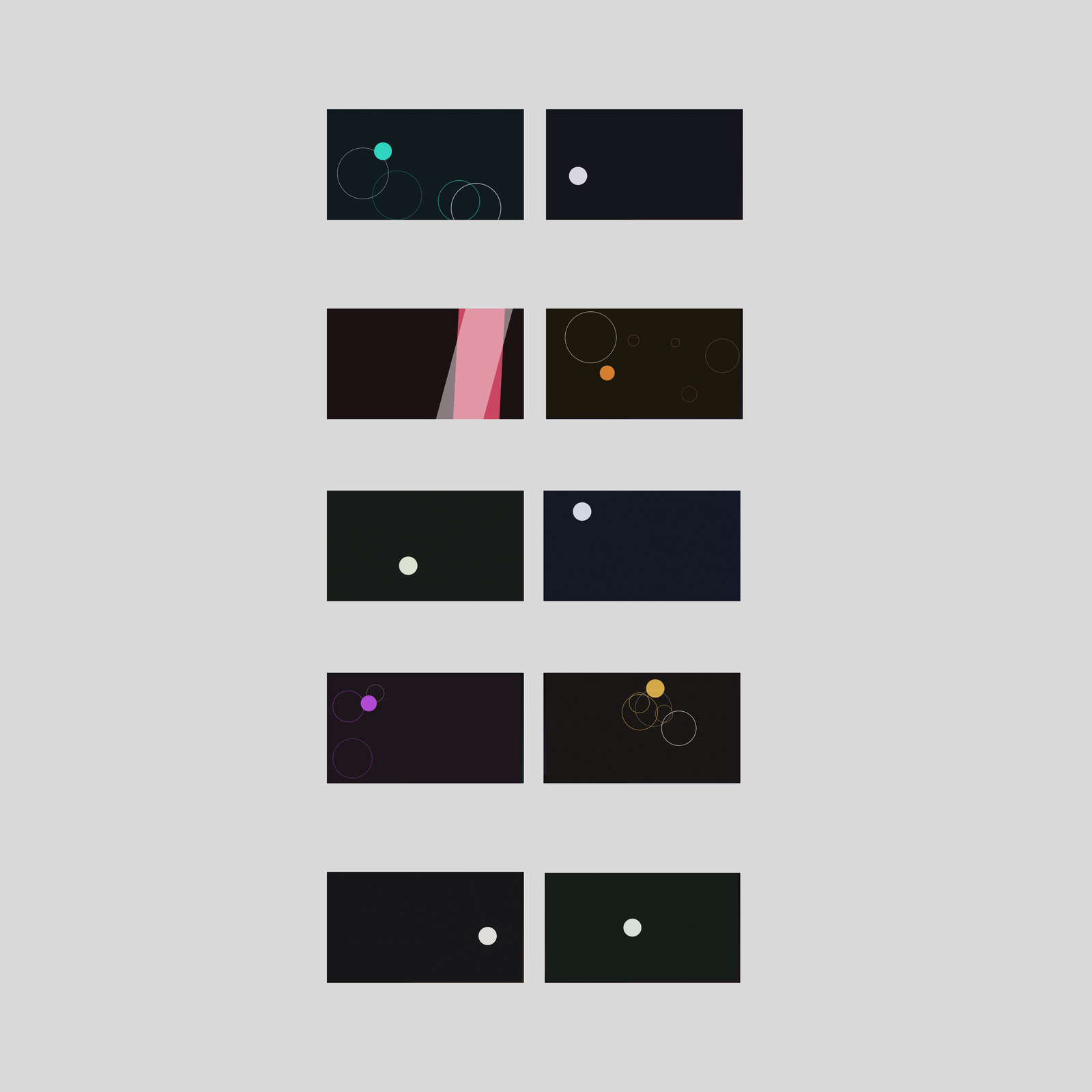 All ten Abstract backgrounds shown together as a contact sheet